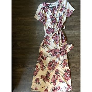 Summer Floral Wrap Dress